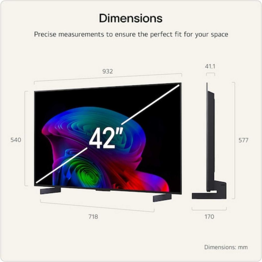 LG OLED42C66LB 42 4K OLED evo Smart TV with Dolby Vision Dolby Atmos & webOS - Image 1