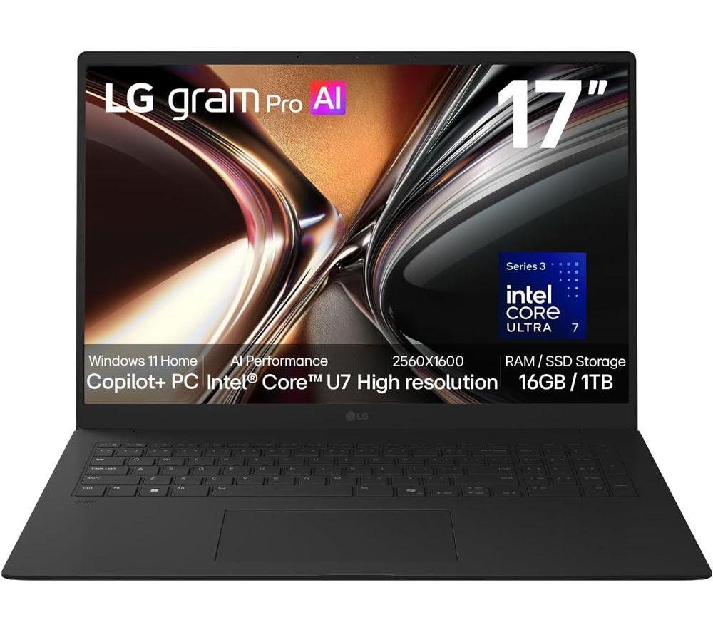LG Gram Pro 17" Windows 11 Home Black (U7 355/1TB SSD/16GB/Intel Graphics/WQXGA) - Image 1