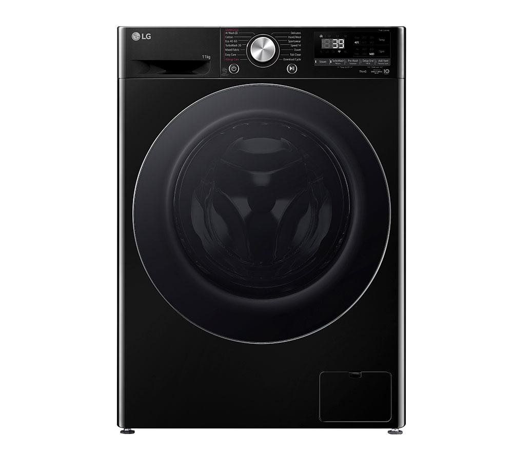 LG ELCTRNC Series 4 Pro F4Y711NCTN1 WiFi-enabled 11 kg 1400 Spin Washing Machine Ð Black, Black - Image 1