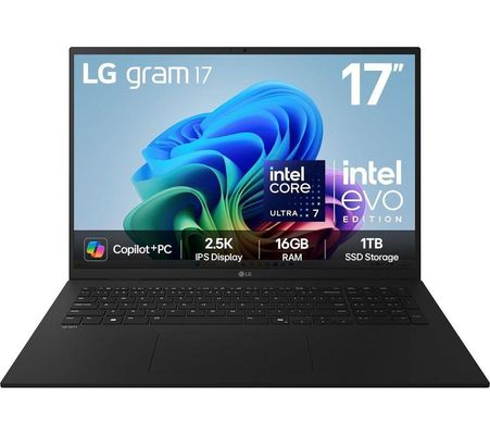 LG Gram AI 17" Windows 11 Home Black (U7 256V/1TB SSD/16GB/Intel Arc 140V/WQXGA)