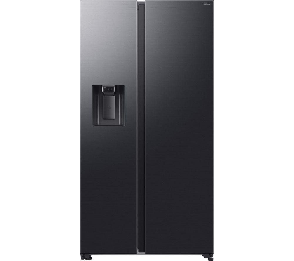 Samsung RS70F64KEFEU Series 6 AI SpaceMax American Fridge Freezer With Ice & Water - BLACK STEEL - Image 1
