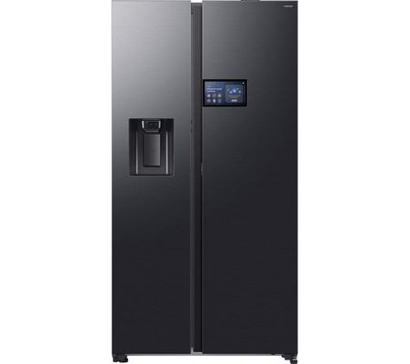 SAMSUNG Bespoke AI Series 9 RS90F64EDFEU American-Style Smart Fridge Freezer - Black, Black