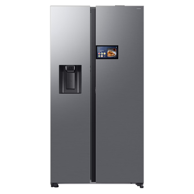 SAMSUNG Bespoke AI Series 9 RS90F64EETEU American-Style Smart Fridge Freezer - Silver, Silver/Grey - Thumbnail 2