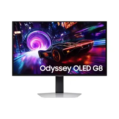 SAMSUNG Odyssey G8 LS27FG810SUXXU 4K Ultra HD 27" QD-OLED Gaming Monitor - Silver, Silver/Grey - Thumbnail 2