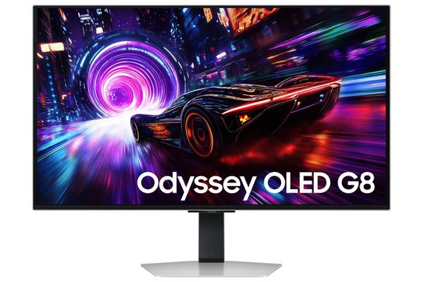 SAMSUNG Odyssey G8 LS32FG810SUXXU 4K Ultra HD 32" QD-OLED Smart Gaming Monitor - Silver, Silver/Grey