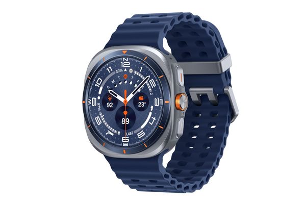 SAMSUNG Galaxy Watch Ultra (2025) LTE with Bixby - Titanium Blue, 47 mm, Silver/Grey,Blue