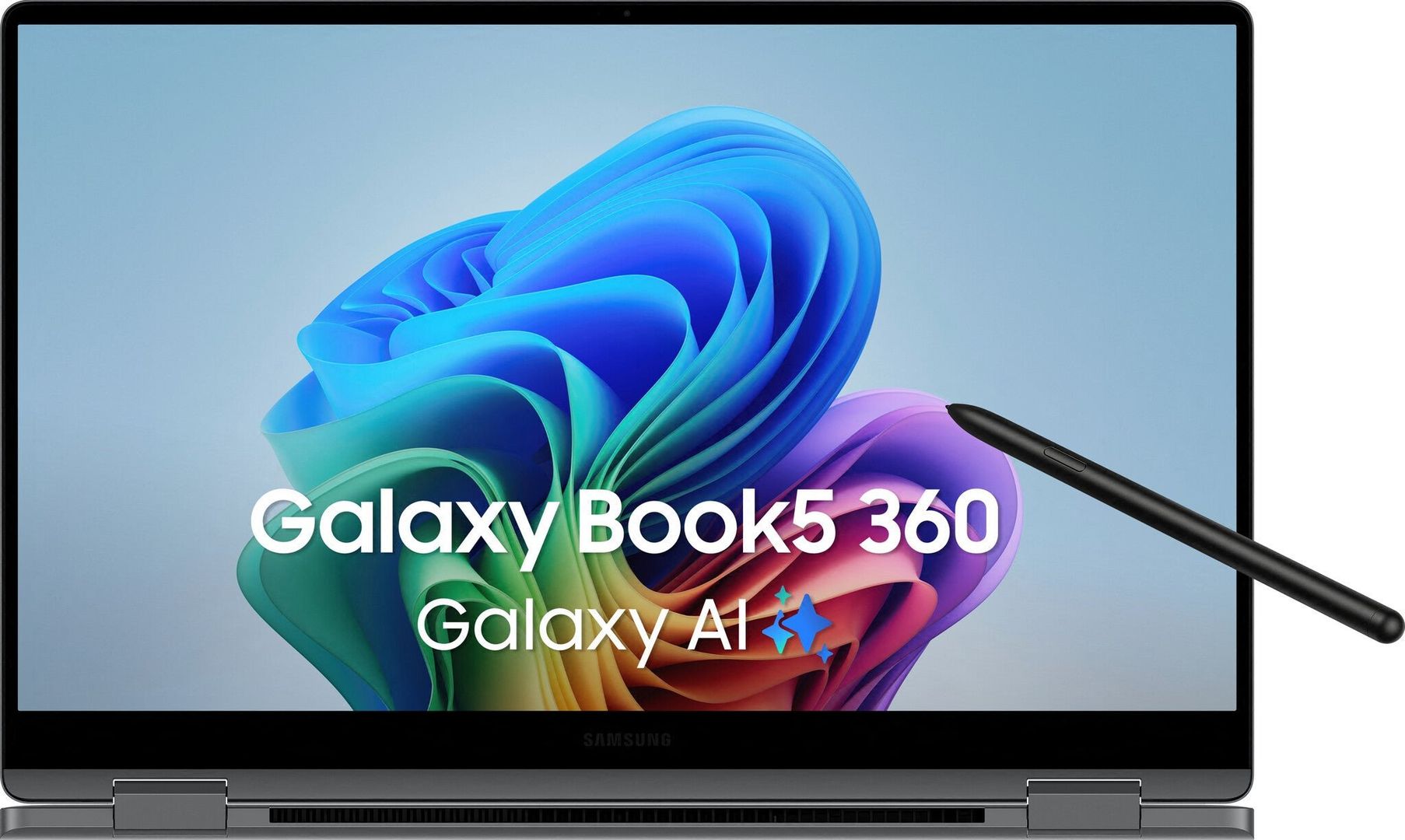 Samsung Galaxy Book5 360 NP754QHA-KG1UK laptop Intel Core Ultra 7 258V Hybrid (2-in-1) 39.6 cm (15.6") Touchscreen Full HD 32 GB LPDDR5x-SDRAM 512 GB SSD Wi-Fi 7 (802.11be) Windows 11 Pro UK English Grey - Image 1