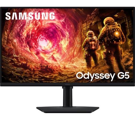 SAMSUNG Odyssey G5 Quad HD 27" IPS LCD Gaming Monitor - Black, Black