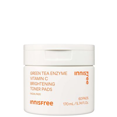 INNISFREE Green Tea Enzyme Vitamin C Brightening Toner Pads - 60 pads