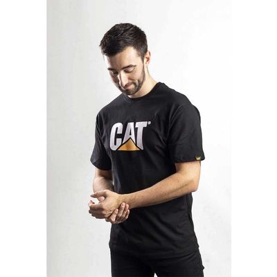 Caterpillar Mens Trademark Logo T Shirt Black S