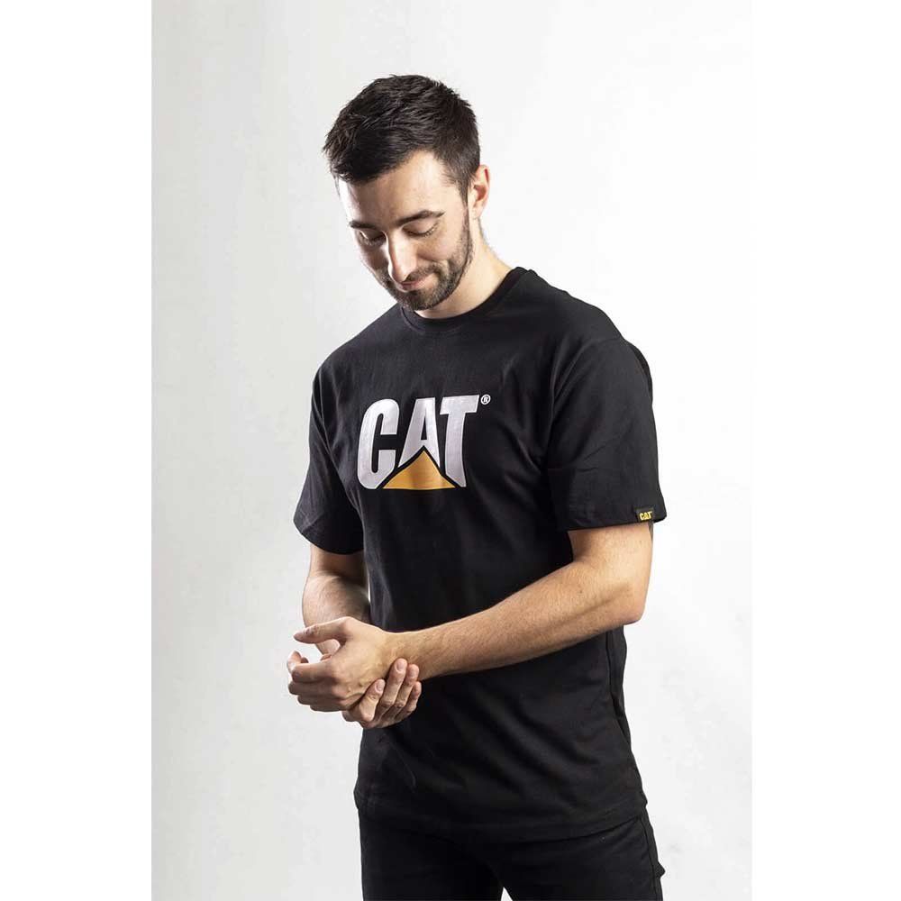 Caterpillar Mens Trademark Logo T Shirt Black 4XL - Image 1