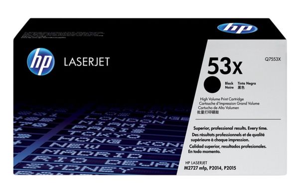 HP 53X High Yield Black Original LaserJet Toner Cartridge