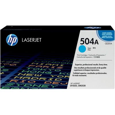 HP 504A Cyan Original LaserJet Toner Cartridge
