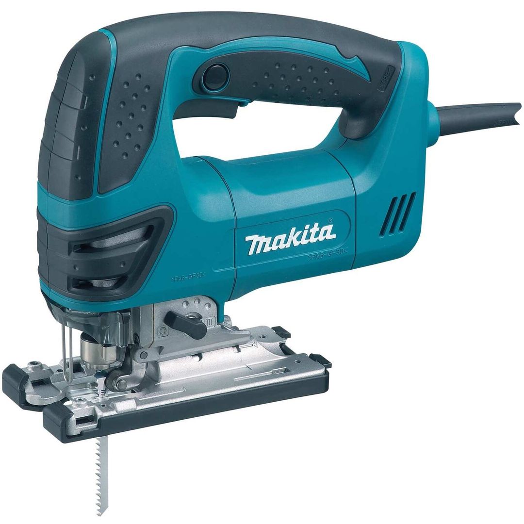 Makita 4350FCT 720W orbital jigsaw with job light and variable speed 240V - Neutral - Image 1