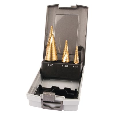 Makita 3 Piece TiN Spiral Step Drill Set - Thumbnail 2