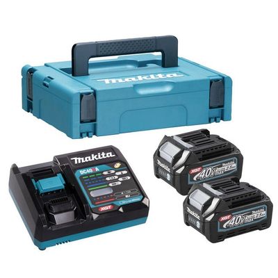 Makita DC40RA XGT Power Source Kit with 2 x 2.5Ah Batteries, Charger & Makpac Case