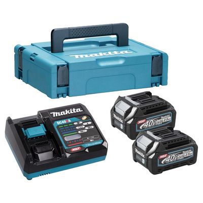 Makita DC40RA XGT Power Source Kit with 2 x 2.5Ah Batteries, Charger & Makpac Case - Thumbnail 2