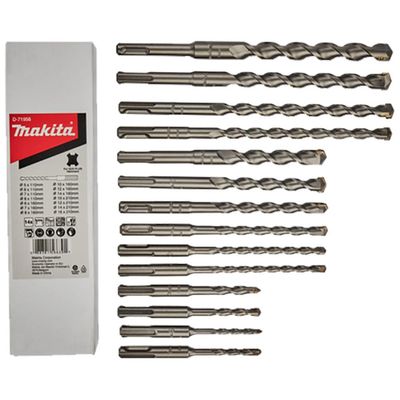 Makita 14 Piece SDS Plus Hammer Drill Bit Set - Thumbnail 2