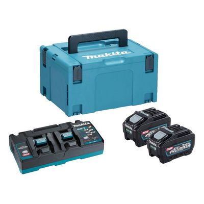 Makita 191U20/2 XGT Power Source Kit XGT with 2x 5.0Ah Batteries, Twin Charger & Makpac Case
