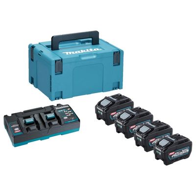 Makita 191U48-0 XGT Power Source Kit with 4 x 5.0Ah Batteries, Twin Charger and MakPac Case - Thumbnail 2