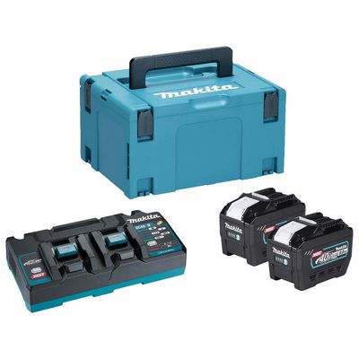Makita DC40RB XGT Power Source Kit with 2 x 8.0Ah Batteries, Twin Charger & MakPac Case - Thumbnail 3
