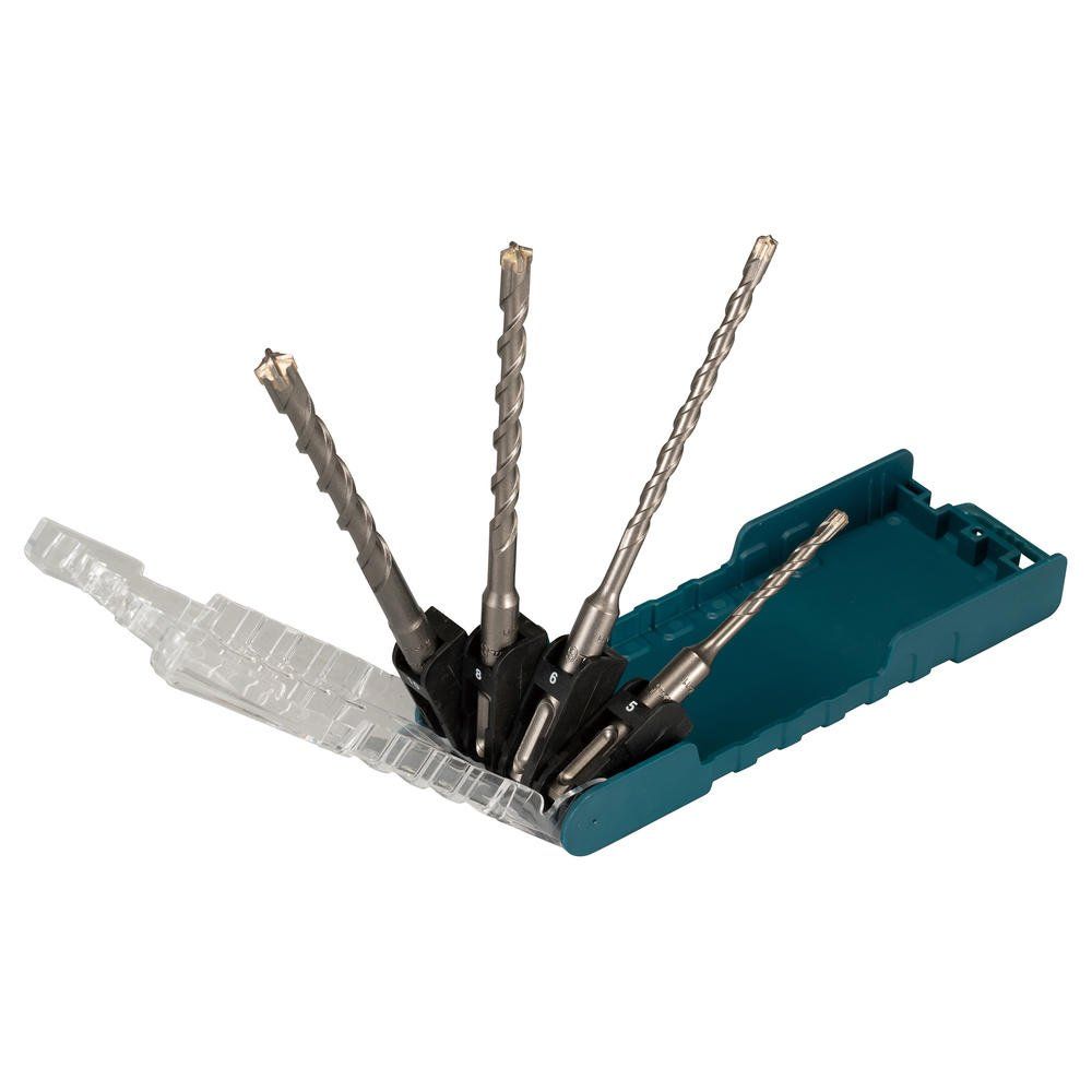 Makita 5 Piece SDS Plus 4 Cutter Drill Bit Set - Image 1