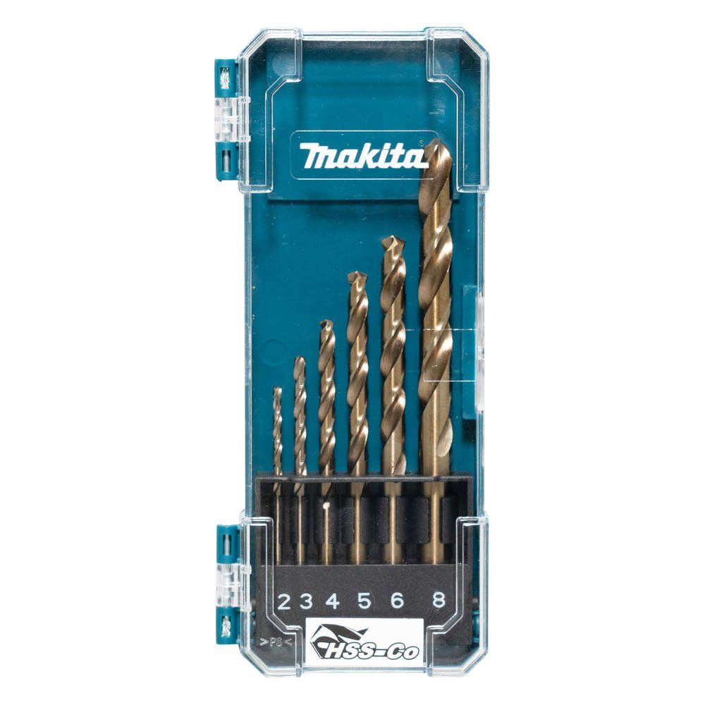 Makita 6 Piece HSS-Co Metal Drill Bit Set - Image 1