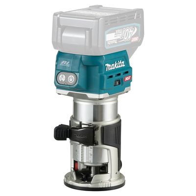Makita RT001GZ16 40VMAX 6mm & 8mm Router Trimmer BL XGT (Bare Unit) with Guide and Base Set and MakPac Case - Thumbnail 2