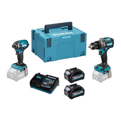 Makita DK0176G205 40VMAX Impact Driver & Combi Drill 2 Piece Combo Kit with 2 5Ah Batteries, Charger & MakPac Case - Thumbnail 3