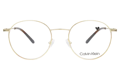 Calvin Klein Unisex Calvin Klein CK19119 717 Oprawki optyczne Metal Złoty Okrągły Normalna Fotochromatyczny - Thumbnail 2