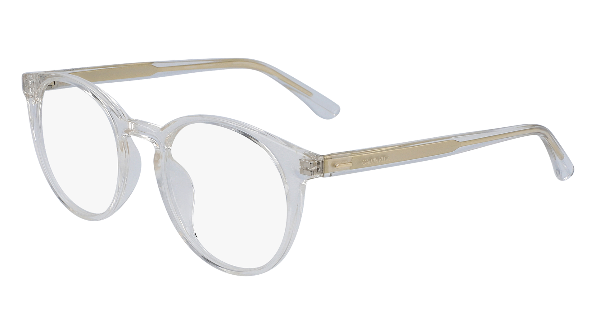 Calvin Klein Unisex Calvin Klein CK20527 971 Oprawki optyczne Wstrzyknięte Przezroczysty Okrągły Normalna Normalna - Image 1