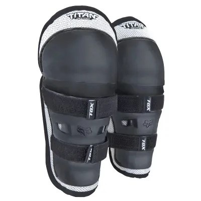 Fox Peewee Titan Kids Knee/Shin Guard Black/Silver