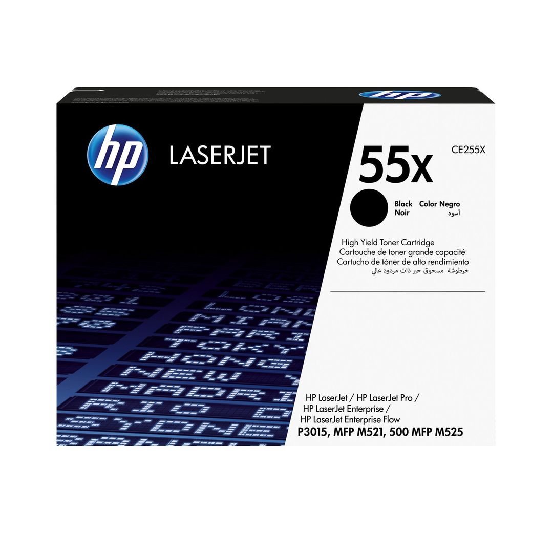 HP 55X High Yield Black Original LaserJet Toner Cartridge - Image 1