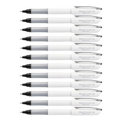 Pentel Floatune Rollerball Pen 0.8mm Black (Pack of 12) BY108-AX
