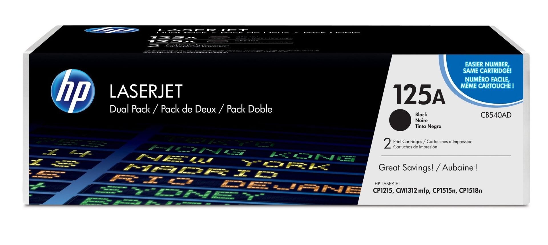 HP 125A 2-pack Black Original LaserJet Toner Cartridges - Image 1