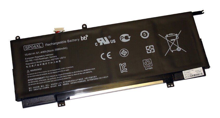 BTI 61.4 4 cell SP04XL compatible battery for HP - COMPAQ SPECTRE X360 CONVERTIBLE 13-AP0168TU SPECTRE X360 CONVERTIBLE 13-AP0167TU - Image 1