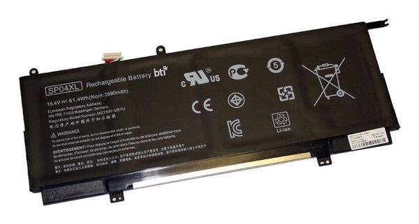 BTI 61.4 4 cell SP04XL compatible battery for HP - COMPAQ SPECTRE X360 CONVERTIBLE 13-AP0168TU SPECTRE X360 CONVERTIBLE 13-AP0167TU