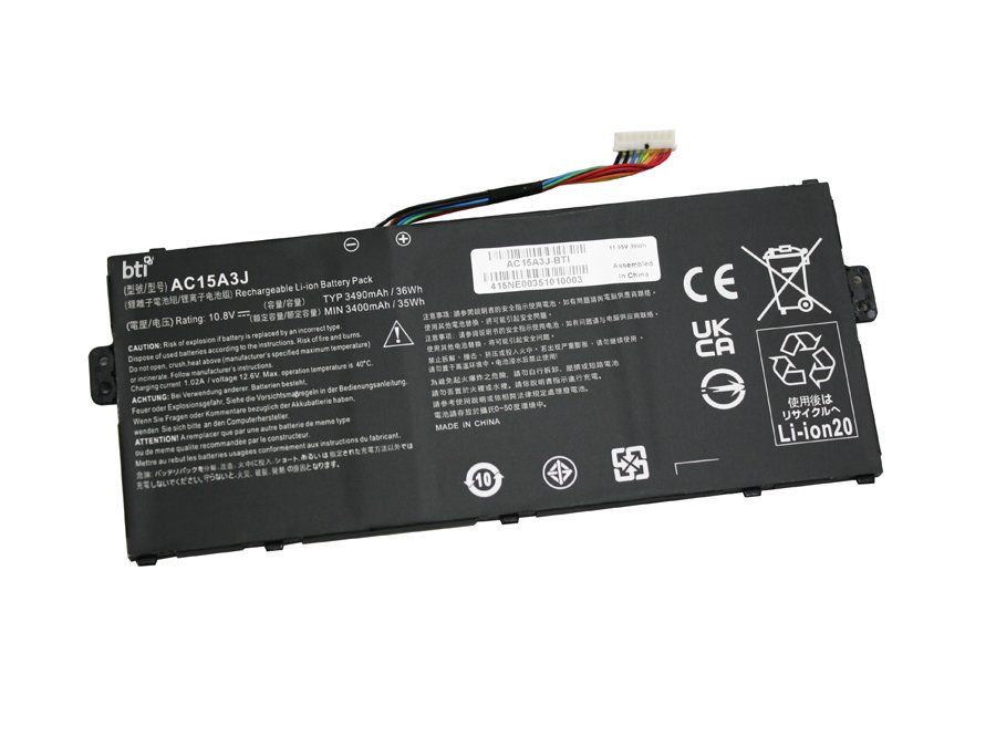 BTI 37Wh 3 cell KT.00305.004 compatible battery for ACER CHROMEBOOK R11 CB5-132T-C8ZW CHROMEBOOK R11 C738T CHROMEBOOK R11 CB5-132T-C8KL - Image 1