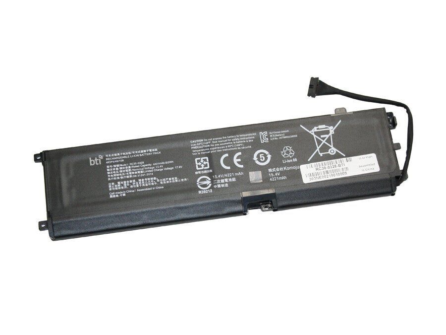 BTI 65Wh 4 cell RC30-0328 compatible battery for RAZER RZ09-0410BE22-R - Image 1