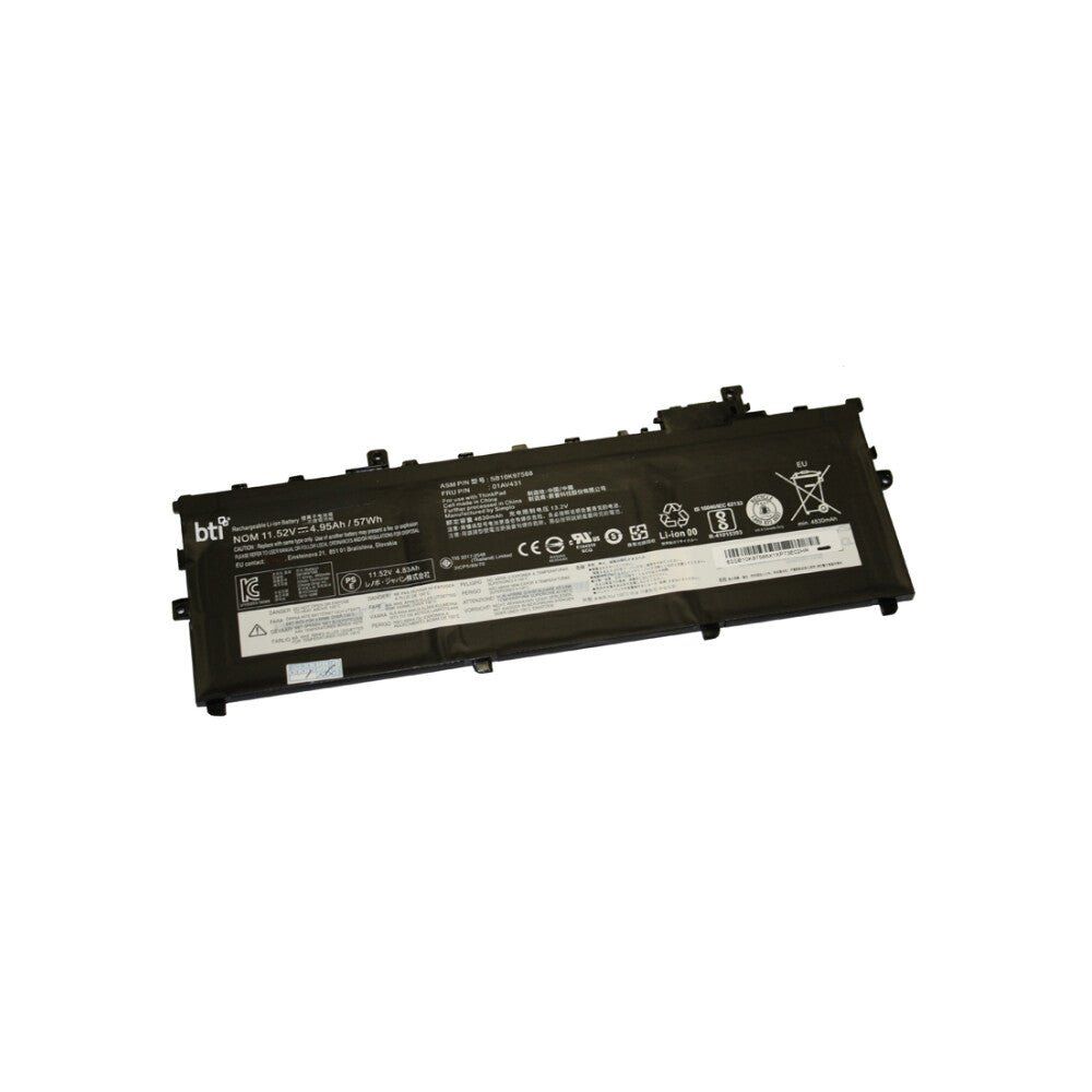 BTI 01AV494 compatible 57Wh 3-cell battery for LENOVO Thinkpad X1 Carb - Image 1