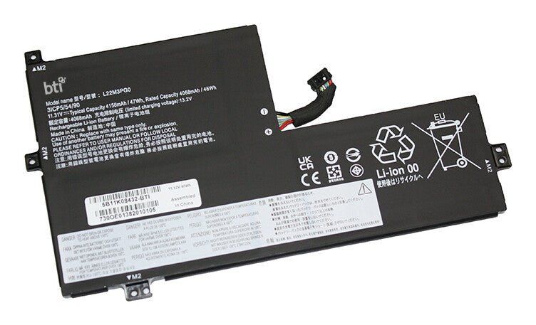 BTI 47Wh 3 cell 5B11K08428 compatible battery for LENOVO 82W4000BUS 82 - Image 1