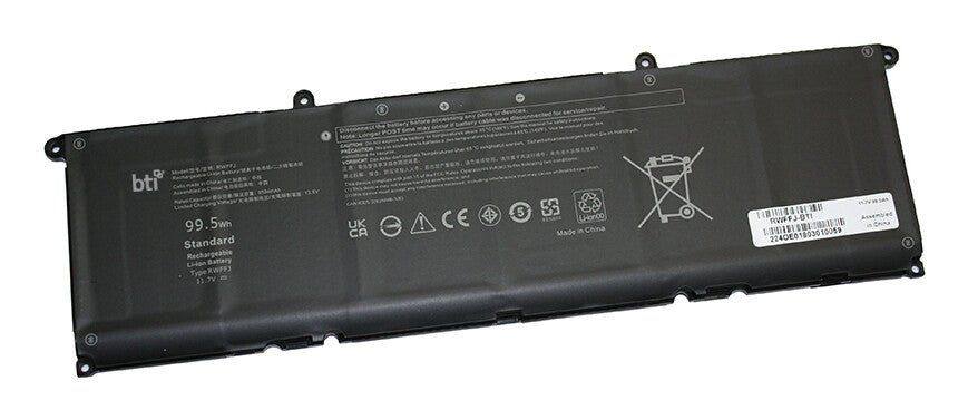 BTI 6 cell RWFFJ replacement battery for DELL XPS9640-7097SLV-PUS XPS 9640 XPS 16 9640 - Image 1