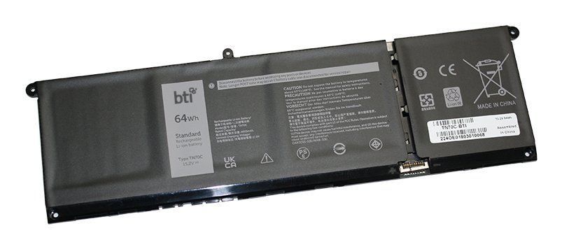BTI 4 cell TN70C replacement battery for DELL VOSTRO 13 (5320) VOSTRO 13 (5310) LATITUDE CHROMEBOOK 14 5430 INSPIRON 16 (7640) 2-IN-1 - Image 1