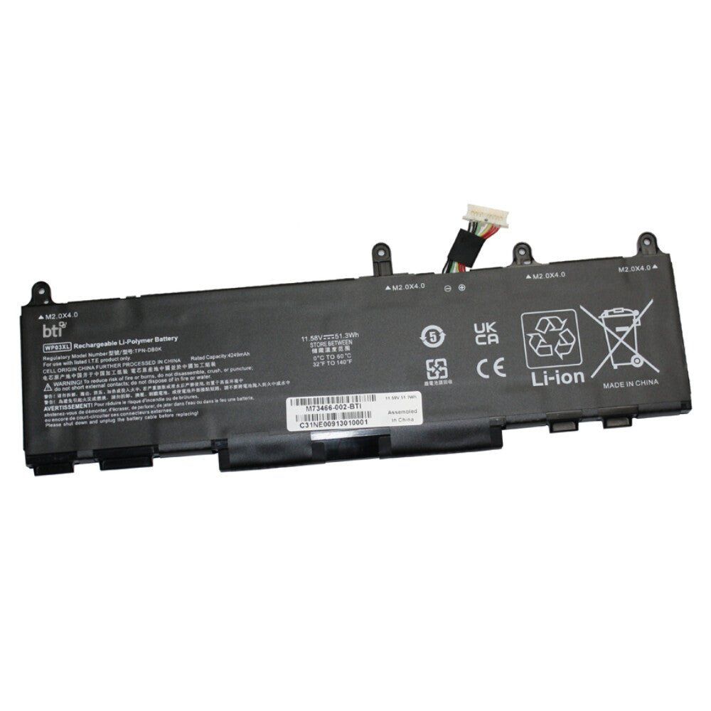 BTI M73466-005 compatible 51.3Wh 3-cell battery for HP Elite X360 Elit - Image 1
