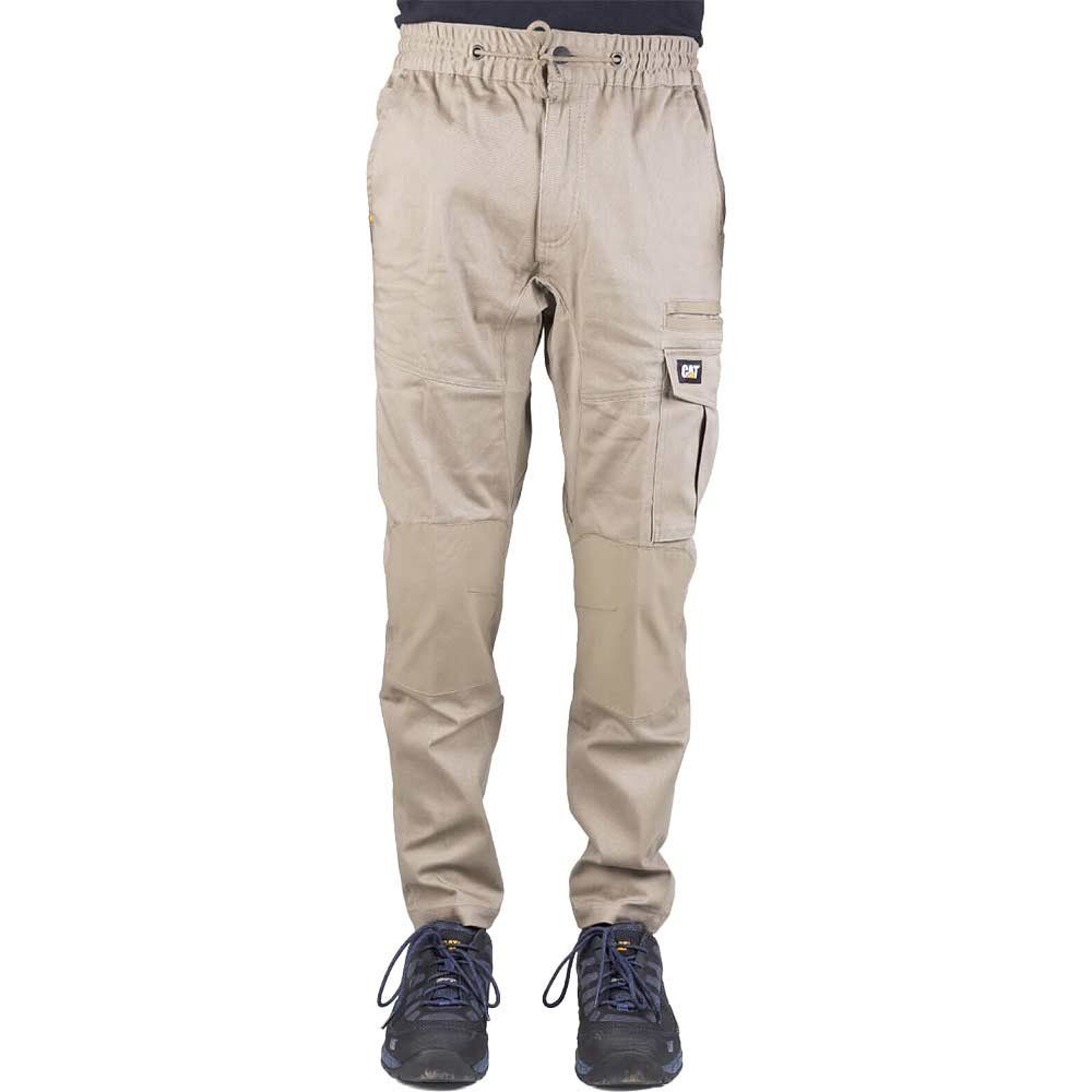 Caterpillar Mens Dynamic Trousers Khaki 36" 34" - Image 1