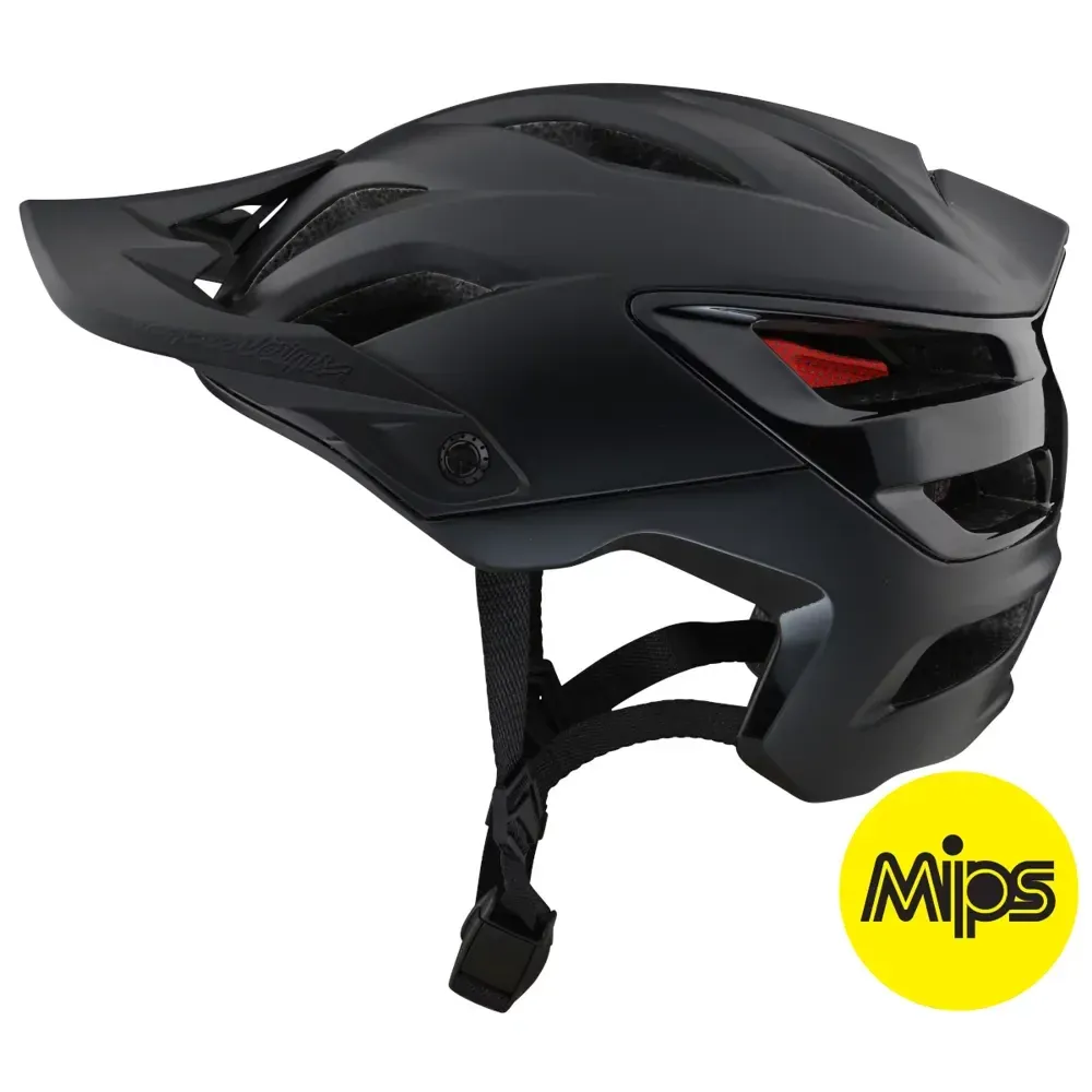 Troy Lee Designs A3 Mips Mountain Bike Helmet Uno Black - Image 1