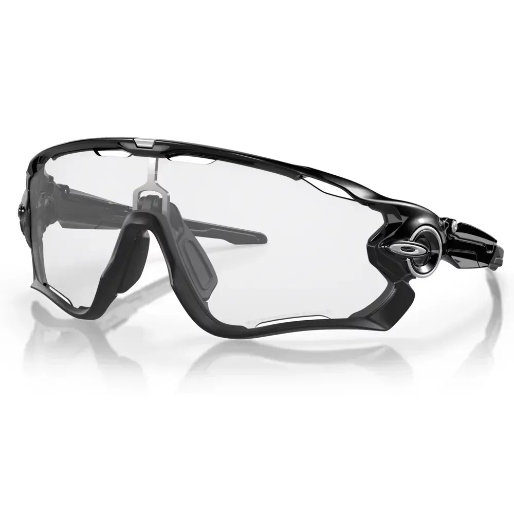 Oakley Jawbreaker Sunglasses Polished Black/Clear to Black Iridium Photochromic Lenses - Image 1