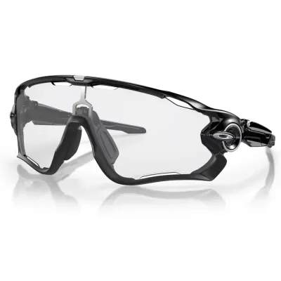Oakley Jawbreaker Sunglasses Polished Black/Clear to Black Iridium Photochromic Lenses