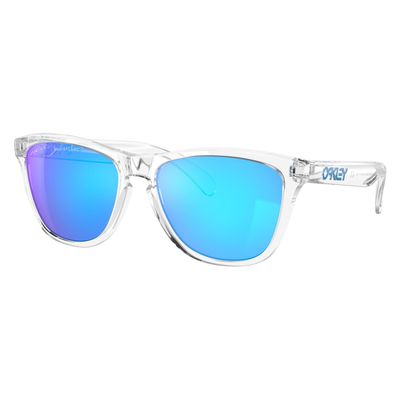 Oakley Frogskin Sunglasses Crystal Clear/Prizm Sapphire - Thumbnail 2