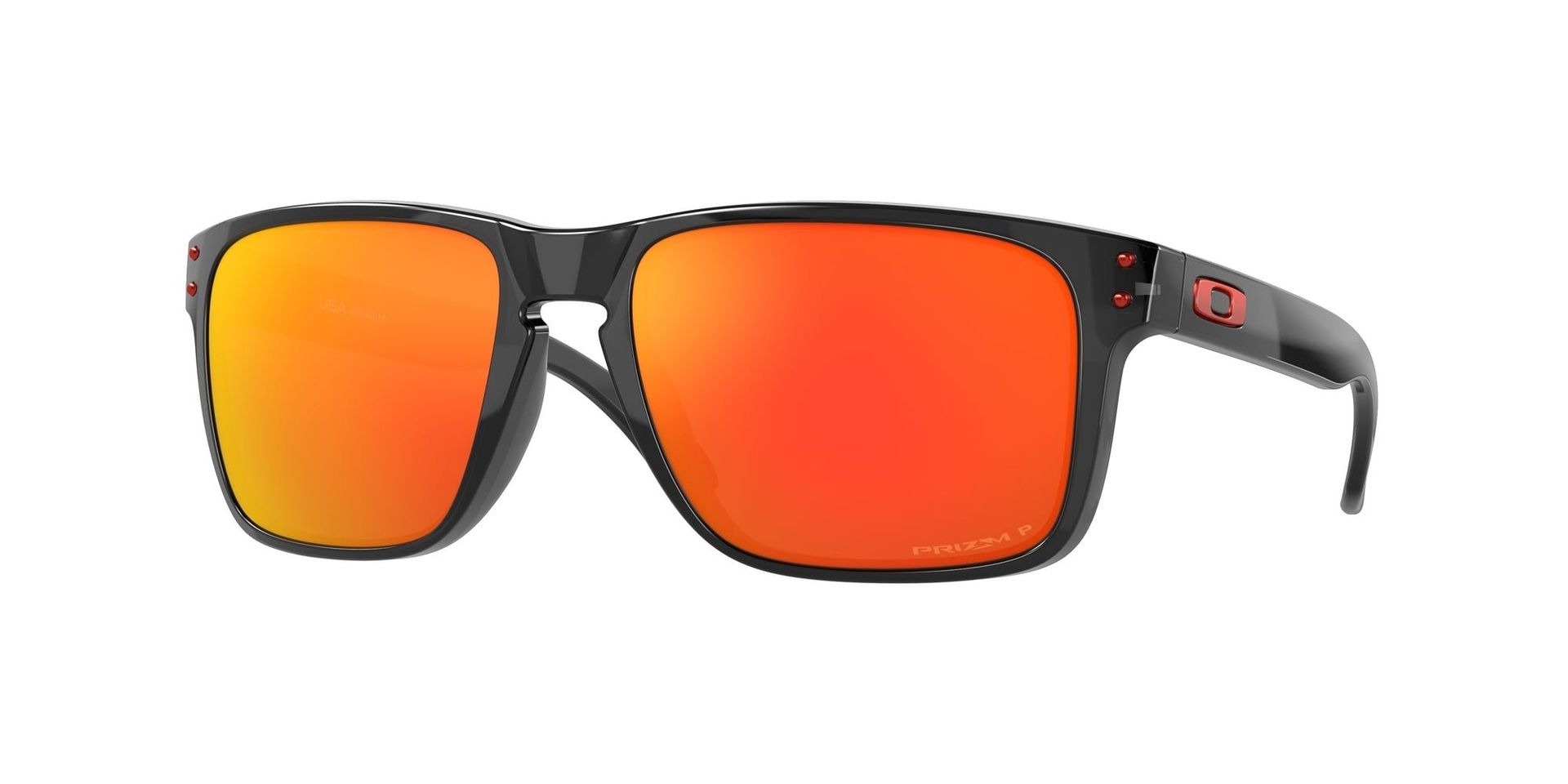 Oakley Mężczyzna Oakley OO9417 HOLBROOK XL 941708 Okulary przeciwsłoneczne O_matter Czarny Czerwony Kwadratowy Spolaryzowane Prizm - Image 1